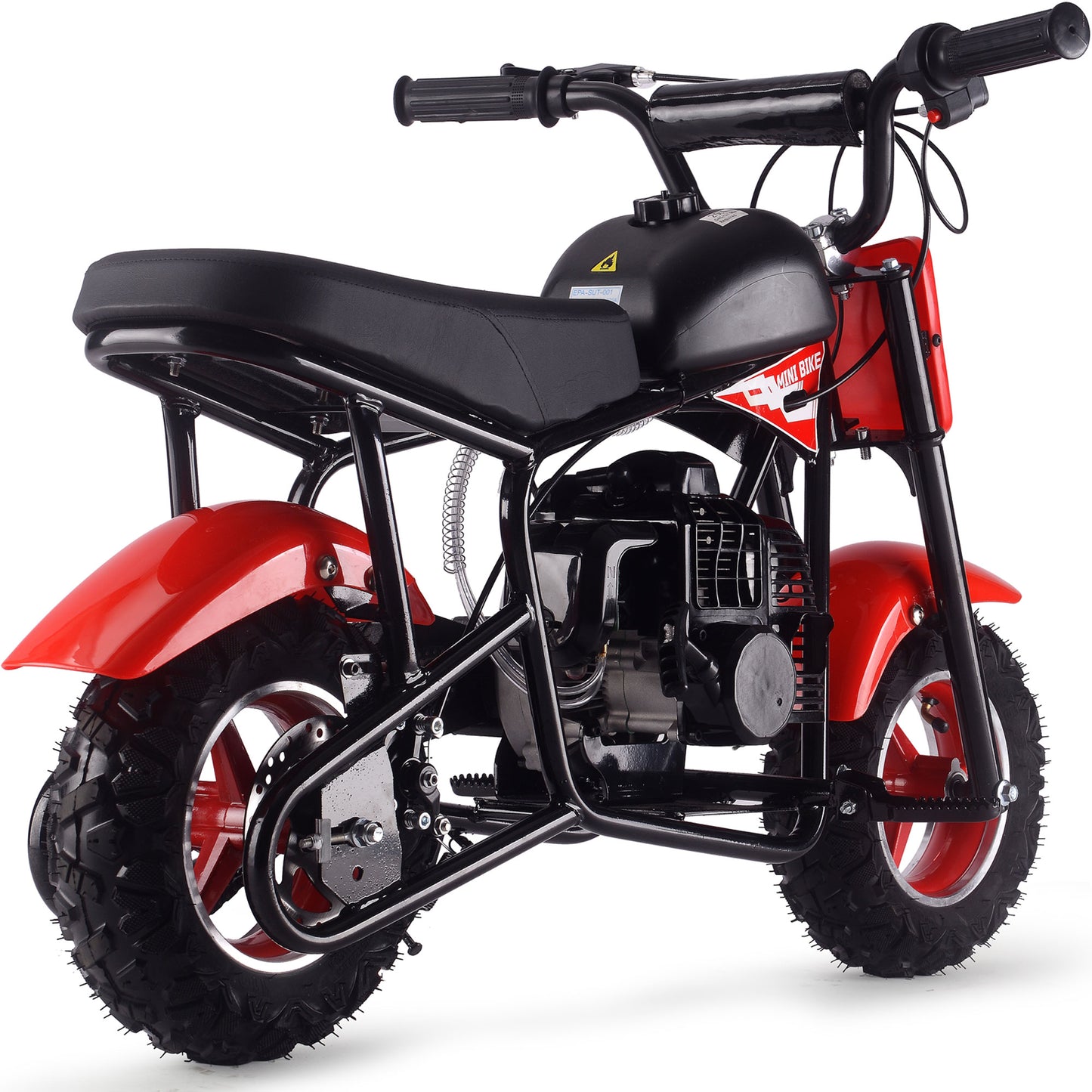 MotoTec Urchin 49cc 2-Stroke Kids Gas Mini Bike Red - view 3