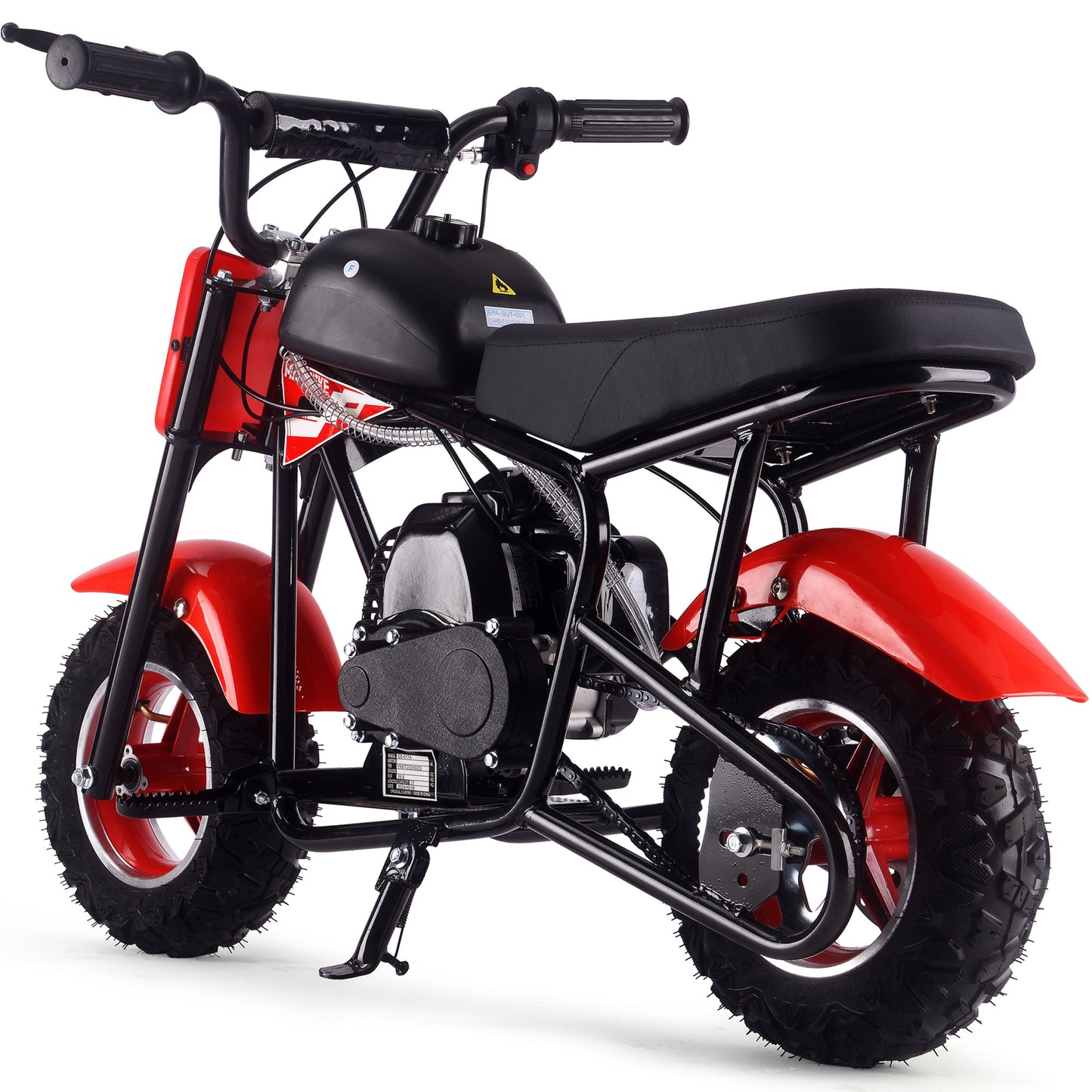 MotoTec Urchin 49cc 2-Stroke Kids Gas Mini Bike Red - view 4