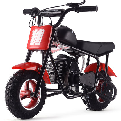 MotoTec Urchin 49cc 2-Stroke Kids Gas Mini Bike Red - view 6