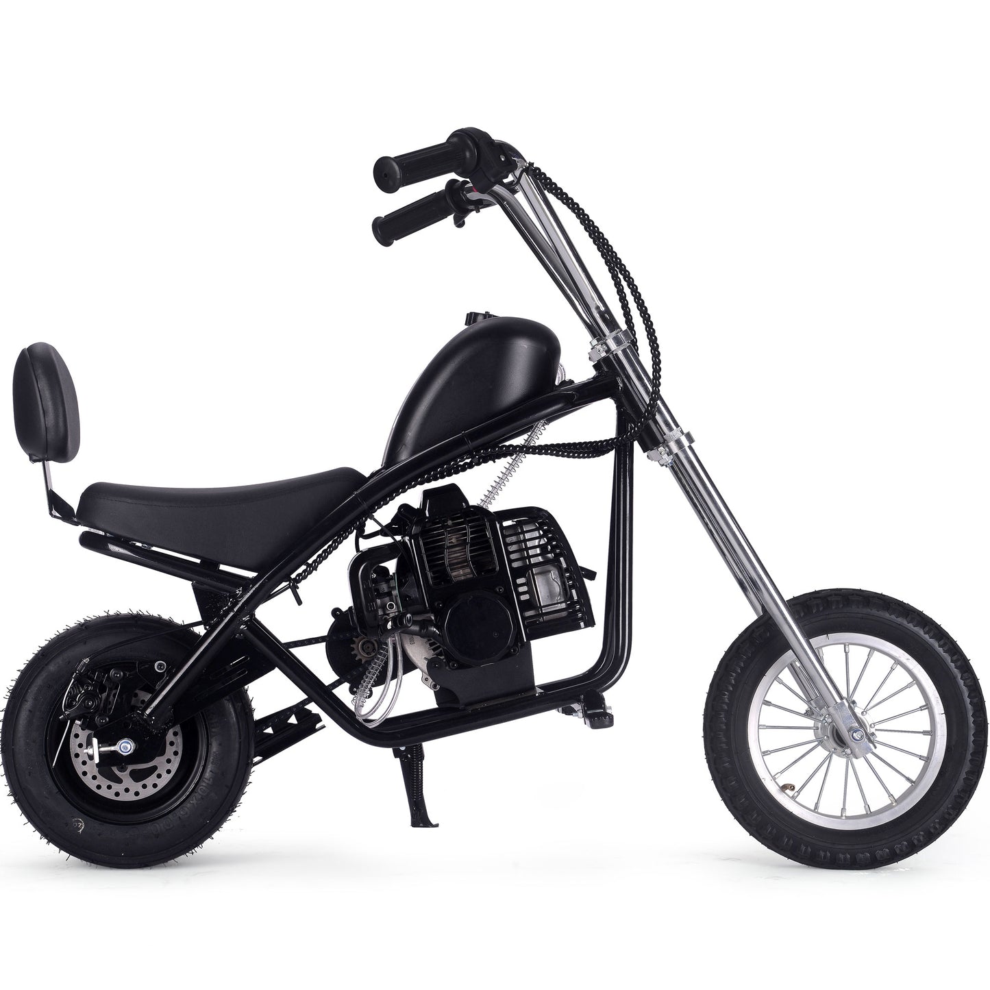 MotoTec 49cc Gas Mini Chopper V2 Black - view 2