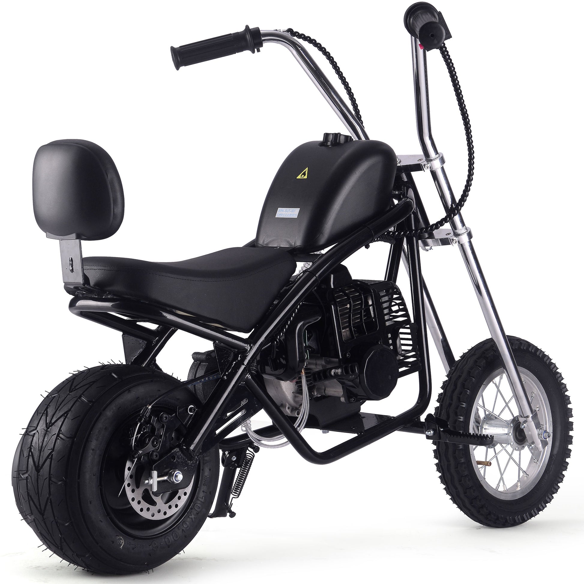 MotoTec 49cc Gas Mini Chopper V2 Black - view 3
