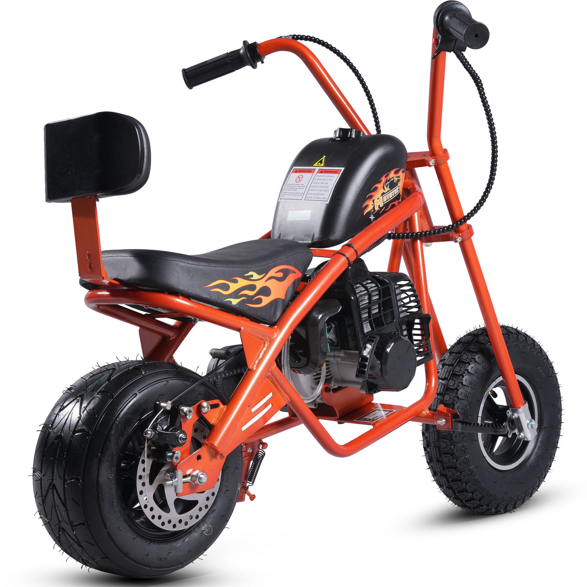 MotoTec 49cc Gas Mini Chopper V2 Orange - view 3