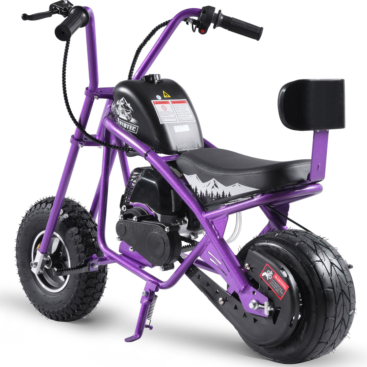 MotoTec 49cc Gas Mini Chopper V2 Purple - view 3