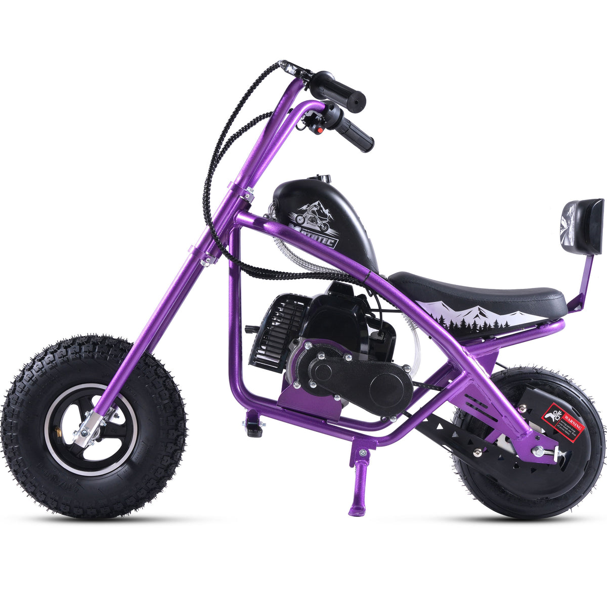 MotoTec 49cc Gas Mini Chopper V2 Purple - view 5