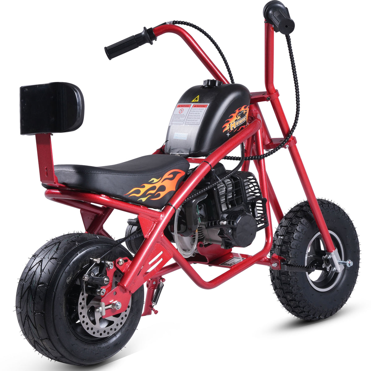 MotoTec 49cc Gas Mini Chopper V2 Red - view 3