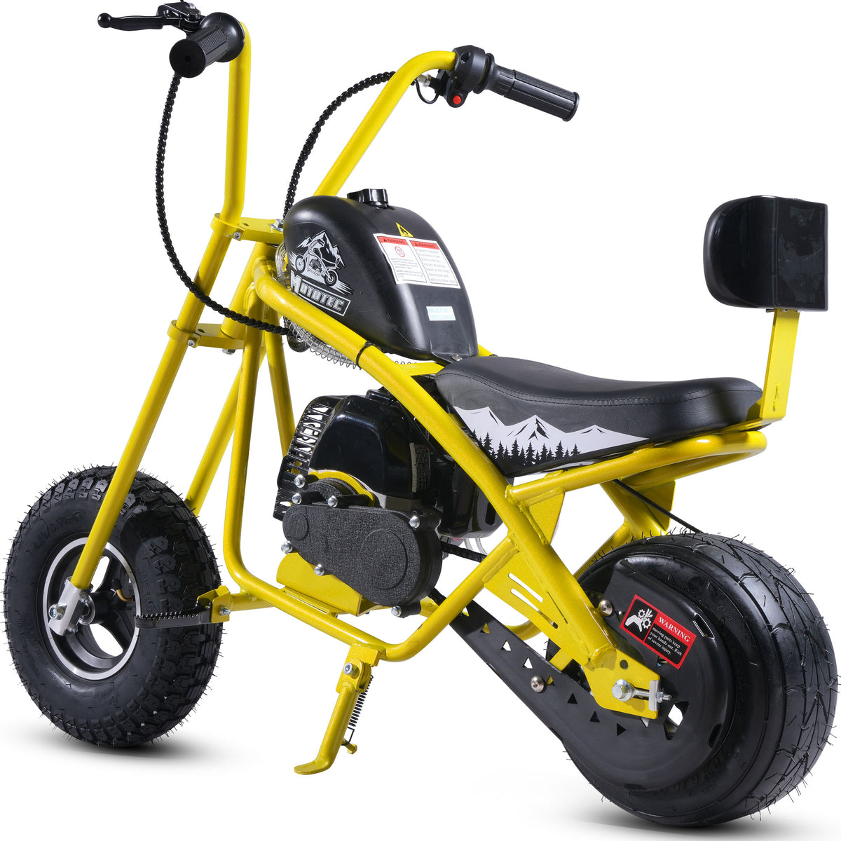MotoTec 49cc Gas Mini Chopper V2 Yellow - view 4