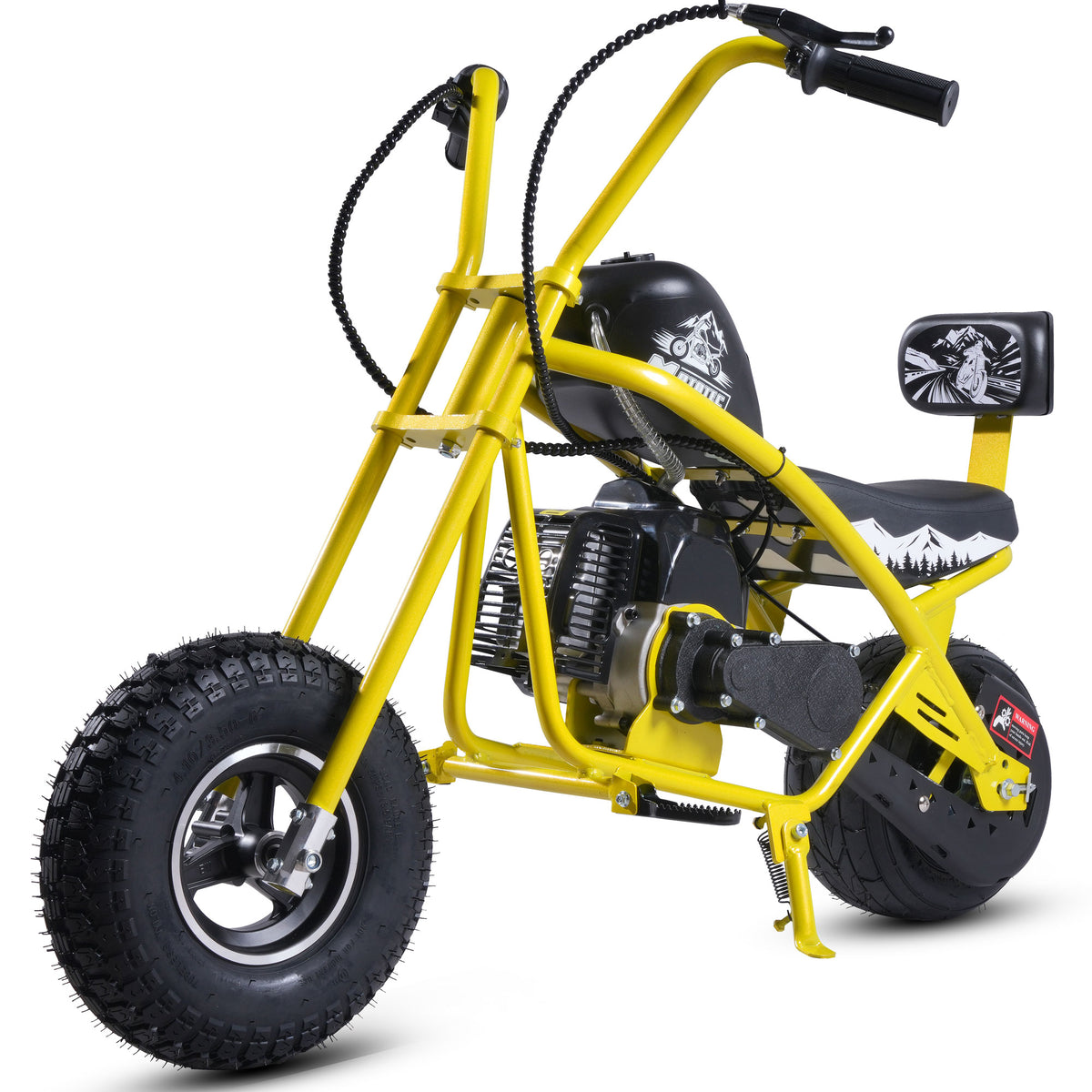 MotoTec 49cc Gas Mini Chopper V2 Yellow - view 6