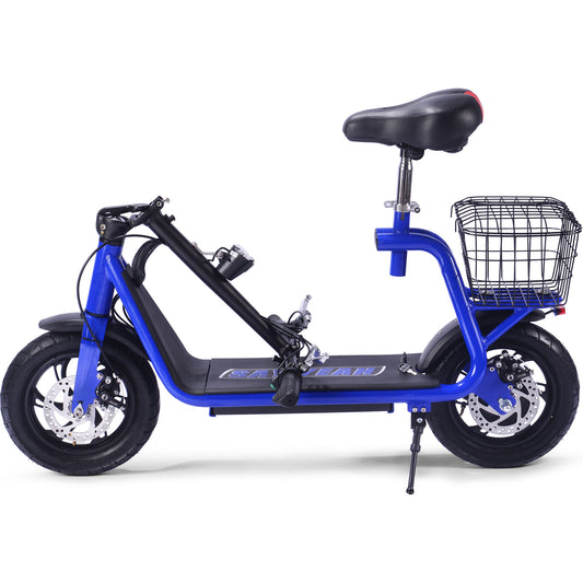 MotoTec Metro 36V 500W Lithium Electric Scooter Blue - view 2