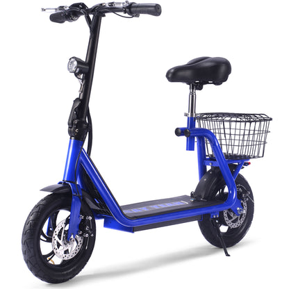 MotoTec Metro 36V 500W Lithium Electric Scooter Blue - view 4
