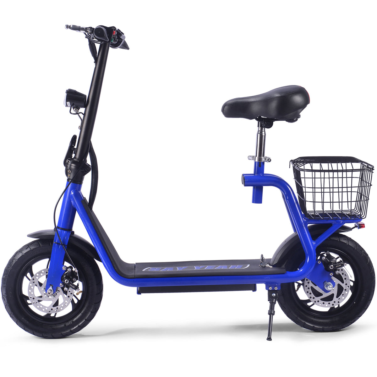 MotoTec Metro 36V 500W Lithium Electric Scooter Blue - view 8