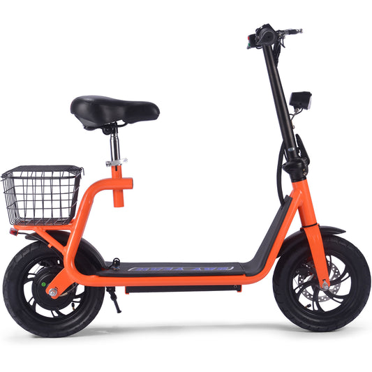 MotoTec Metro 36V 500W Lithium Electric Scooter Orange - view 2