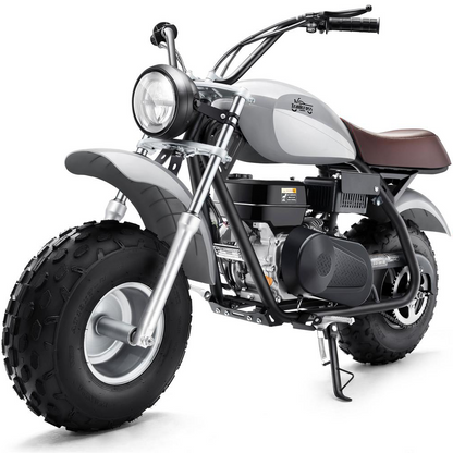 MotoTec 200cc 6.5HP Trailcross Gas Mini Bike Grey - view 2