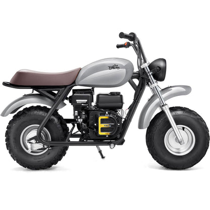 MotoTec 200cc 6.5HP Trailcross Gas Mini Bike Grey - view 9