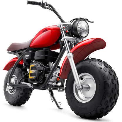 MotoTec 200cc 6.5HP Trailcross Gas Mini Bike Red - view 9