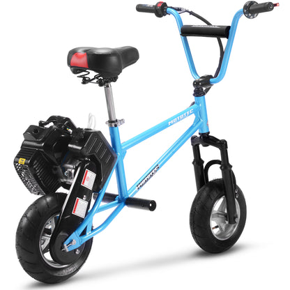 MotoTec 49cc Gas Mini Bike V2 Blue - view 3