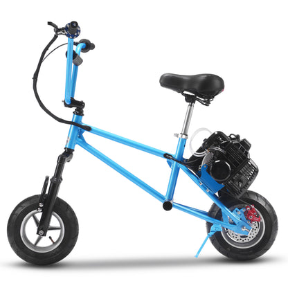 MotoTec 49cc Gas Mini Bike V2 Blue - view 5