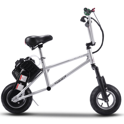 MotoTec 49cc Gas Mini Bike V2 Silver - view 2