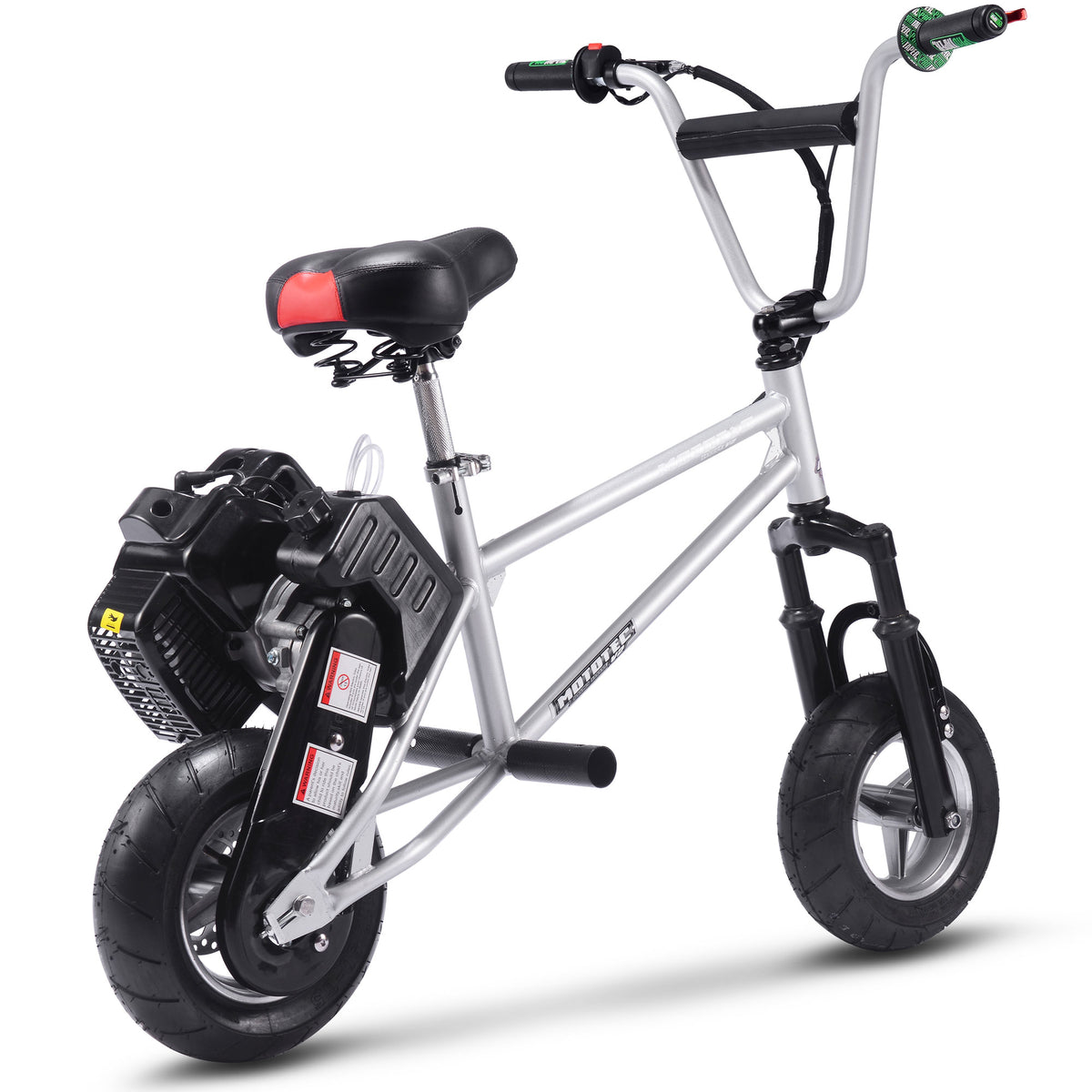 MotoTec 49cc Gas Mini Bike V2 Silver - view 3