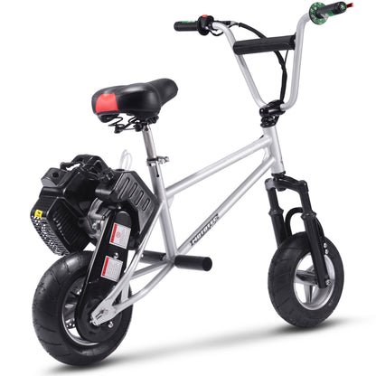 MotoTec 49cc Gas Mini Bike V2 Silver - view 3