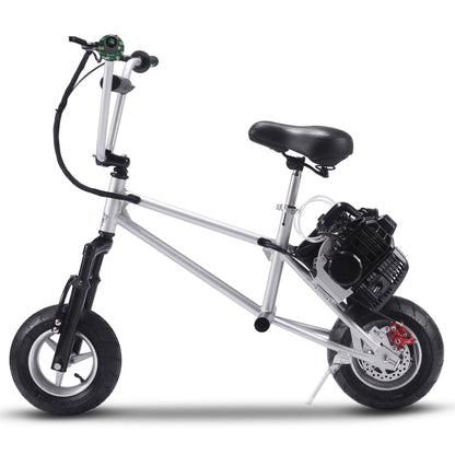 MotoTec 49cc Gas Mini Bike V2 Silver - view 5