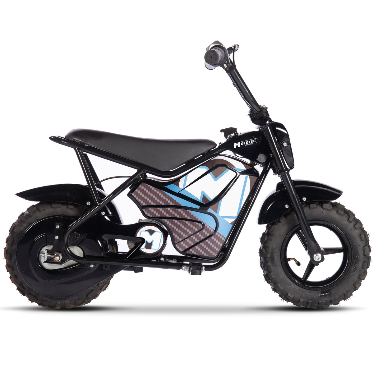 MotoTec 24V 250W Electric Mini Bike Black - view 4