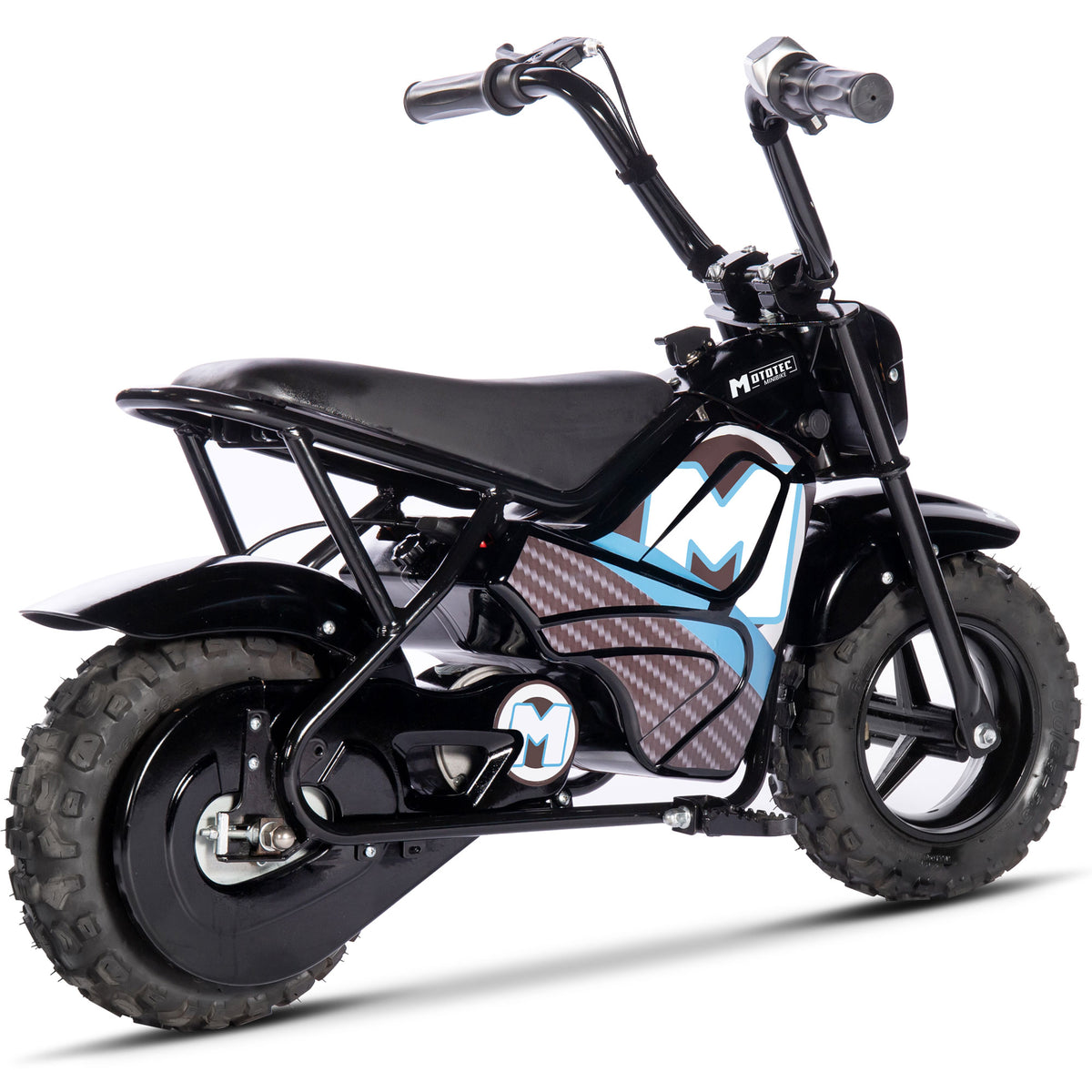 MotoTec 24V 250W Electric Mini Bike Black - view 5