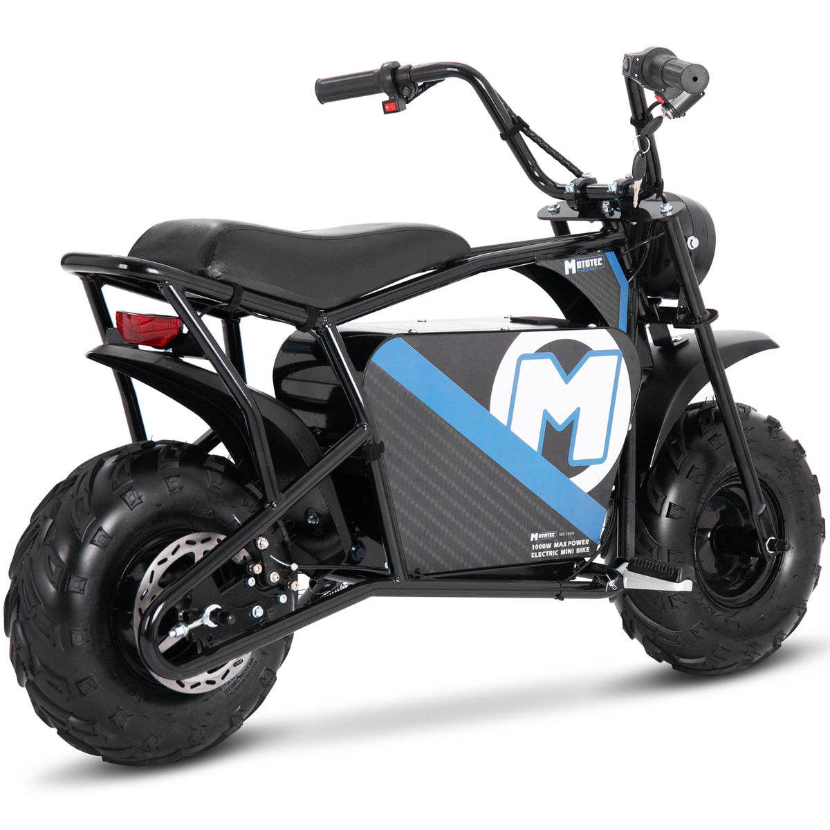 MotoTec 48V 1000W Electric Mini Bike Black - view 2