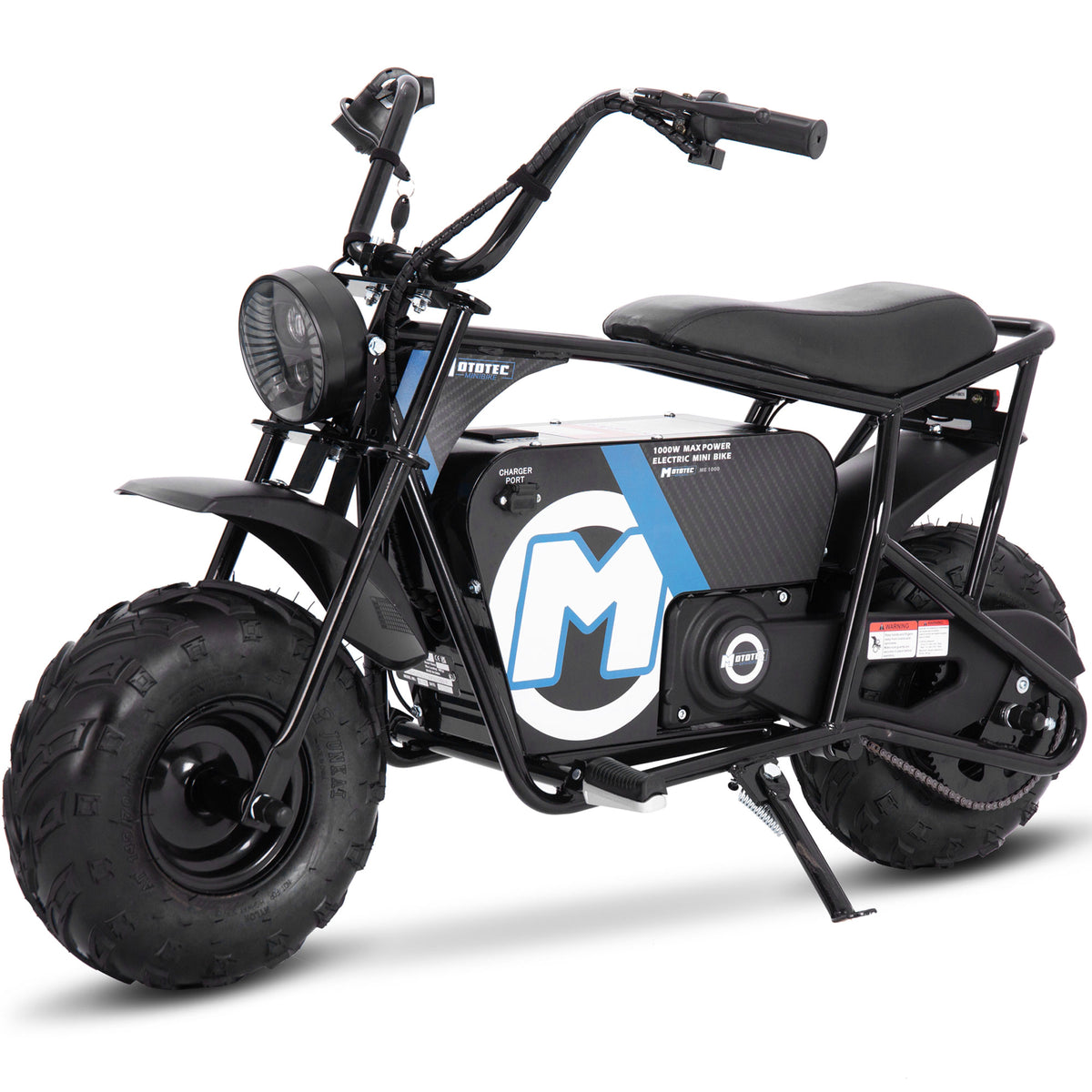 MotoTec 48V 1000W Electric Mini Bike Black - view 6