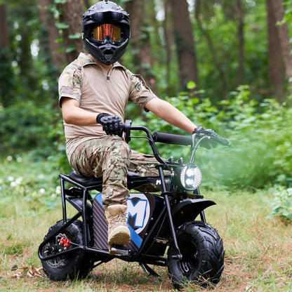 MotoTec 48V 1000W Electric Mini Bike Black - view 9