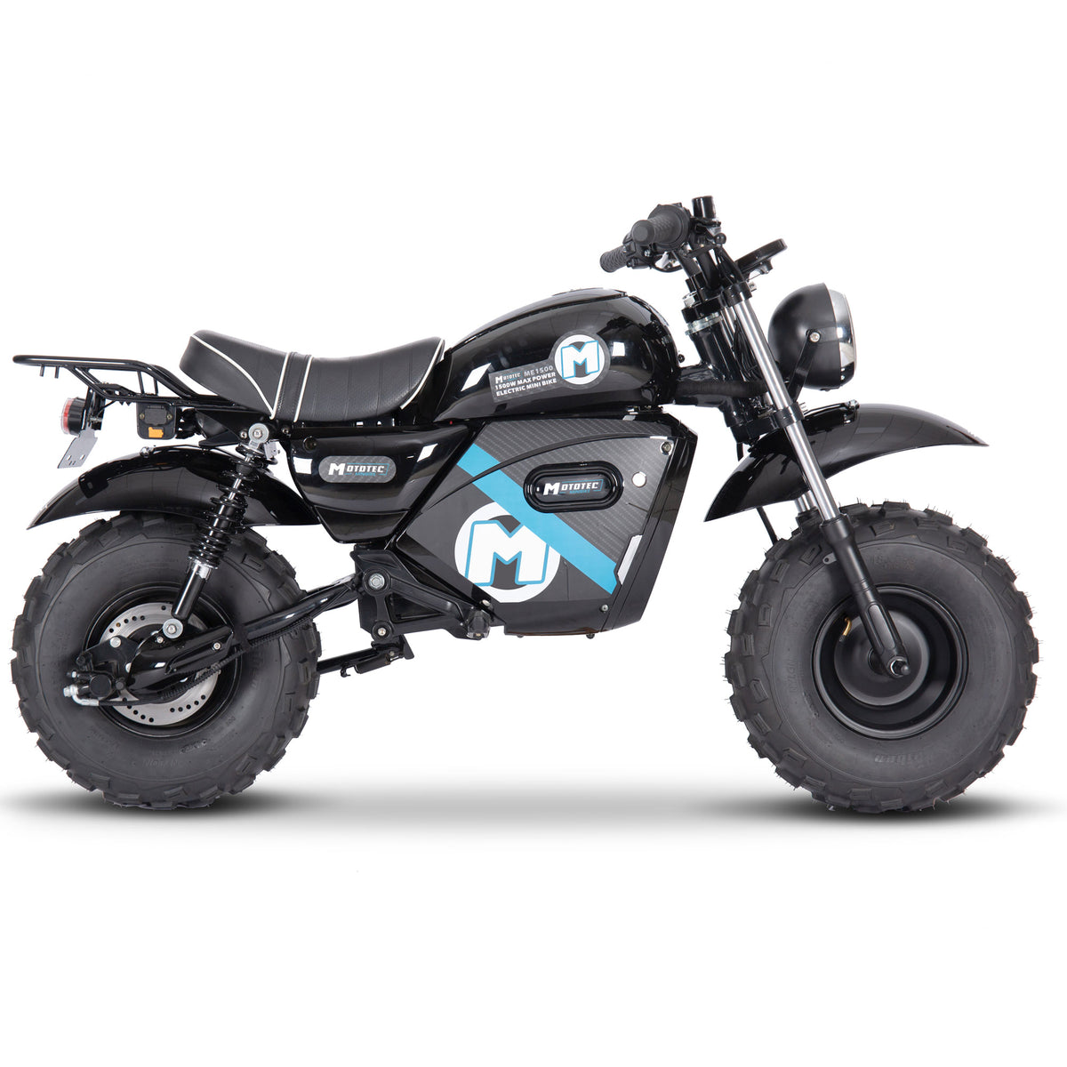 MotoTec 60V 1500W Electric Mini Bike Lithium Black - view 3