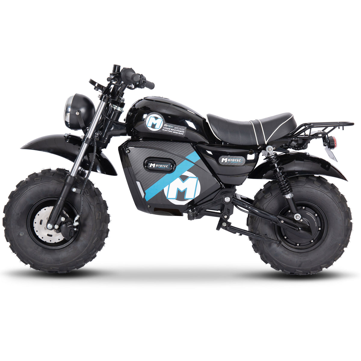 MotoTec 60V 1500W Electric Mini Bike Lithium Black - view 4