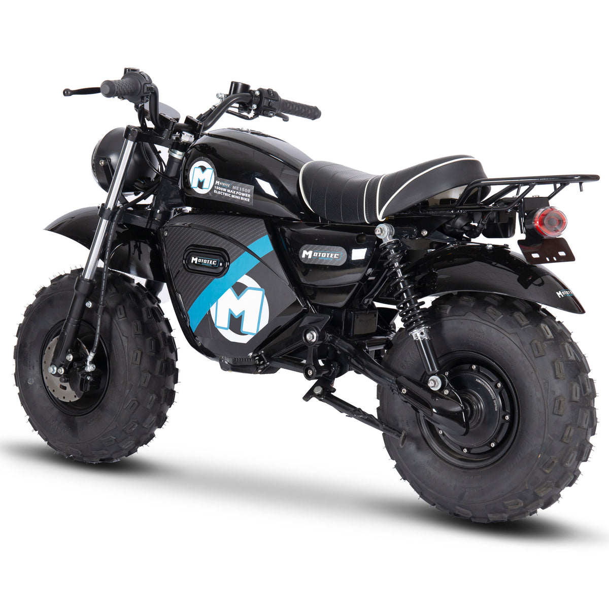 MotoTec 60V 1500W Electric Mini Bike Lithium Black - view 6