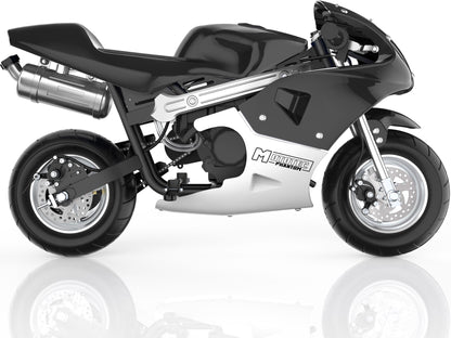 MotoTec Phantom Gas Pocket Bike 49cc 2-Stroke Black - view 5