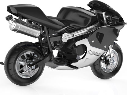 MotoTec Phantom Gas Pocket Bike 49cc 2-Stroke Black - view 6