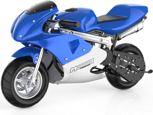 MotoTec Phantom Gas Pocket Bike 49cc 2-Stroke Blue - view 2