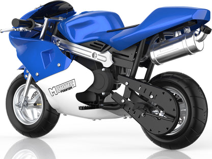 MotoTec Phantom Gas Pocket Bike 49cc 2-Stroke Blue - view 5