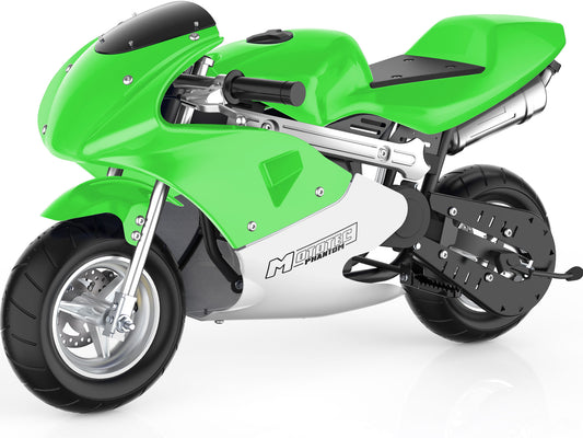 MotoTec Phantom Gas Pocket Bike 49cc 2-Stroke Green - view 2