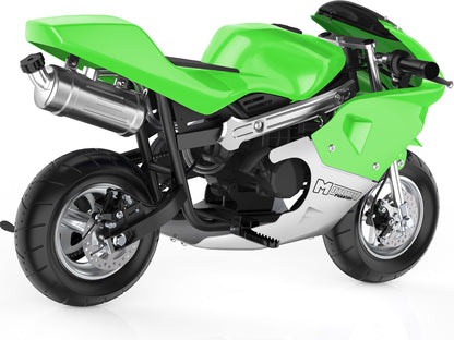 MotoTec Phantom Gas Pocket Bike 49cc 2-Stroke Green - view 3