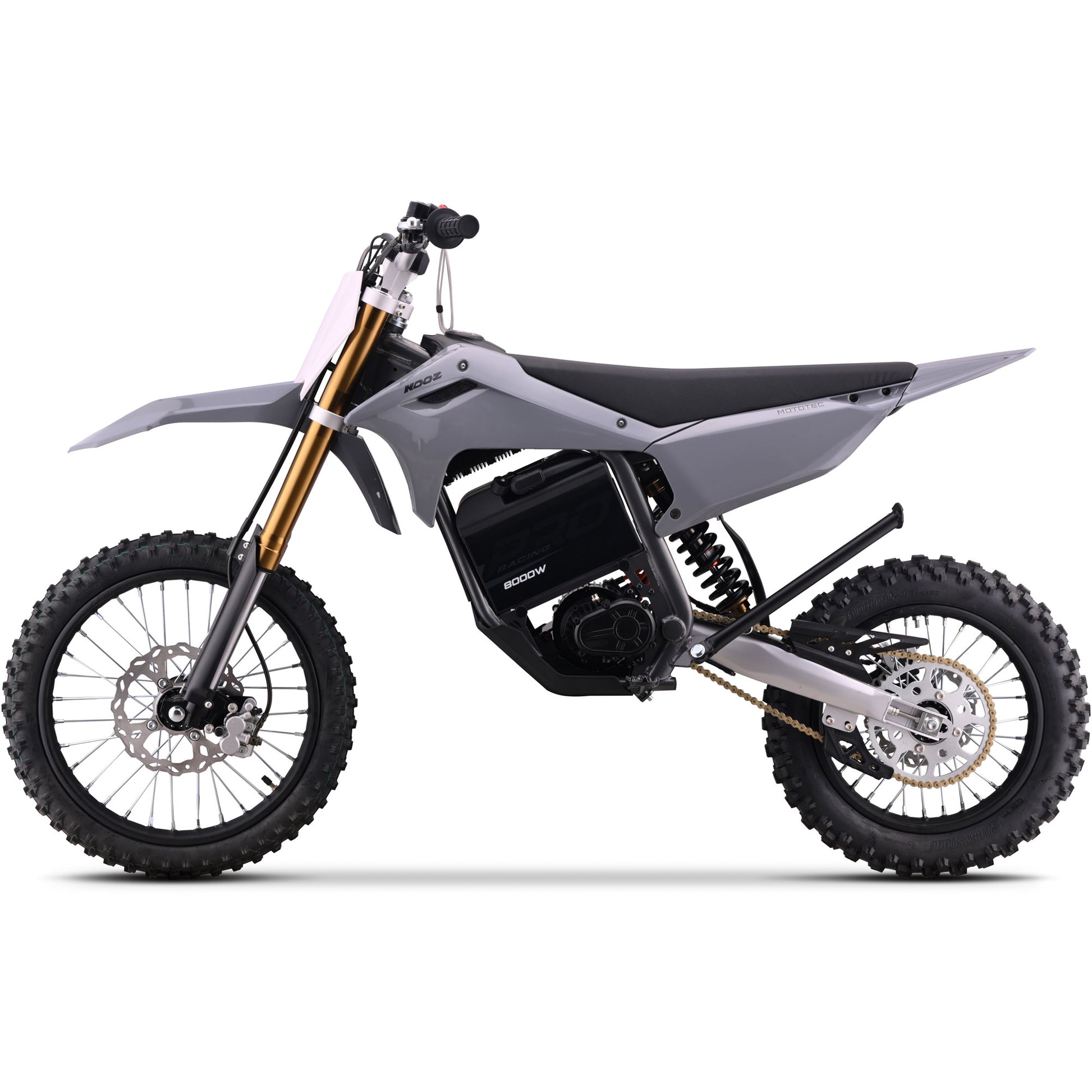 MotoTec 72V 8000W Pro Electric Dirt Bike 17/14 Lithium Grey - view 4