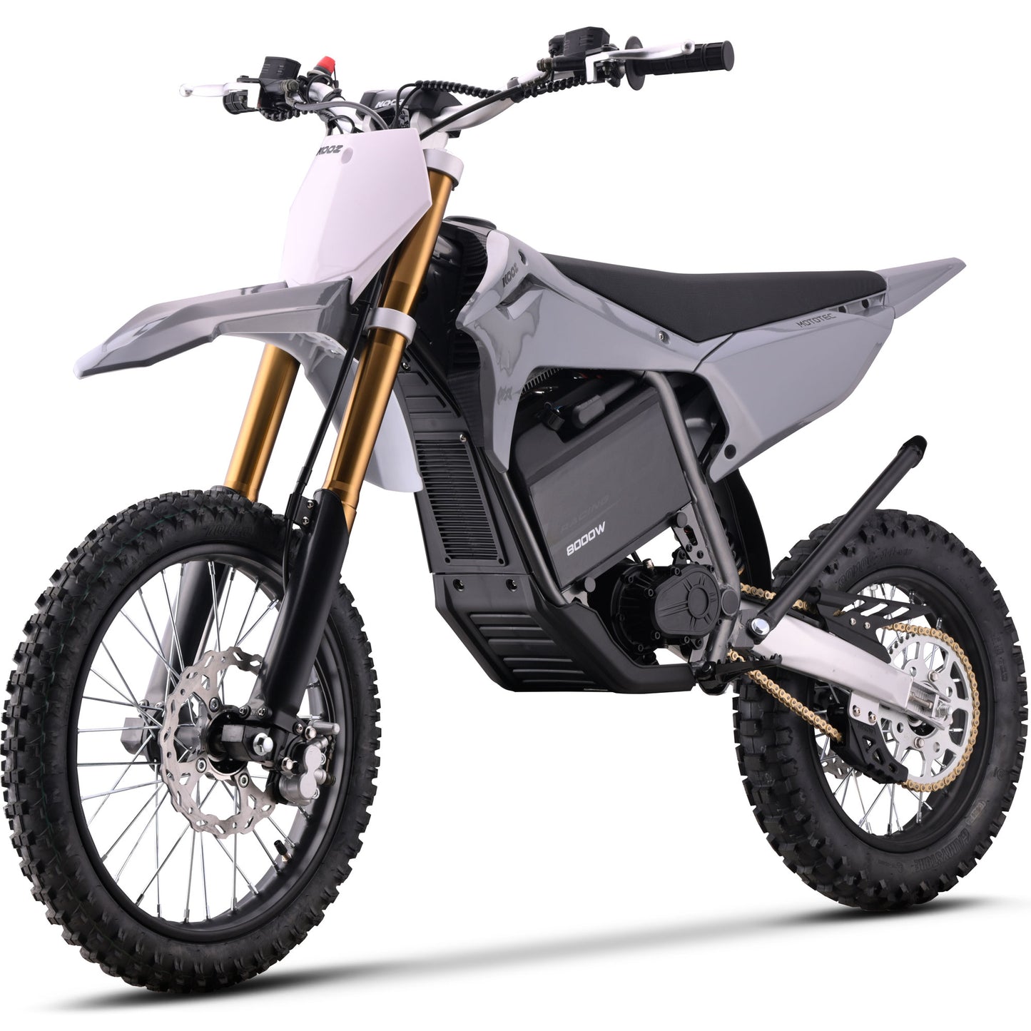 MotoTec 72V 8000W Pro Electric Dirt Bike 17/14 Lithium Grey - view 7