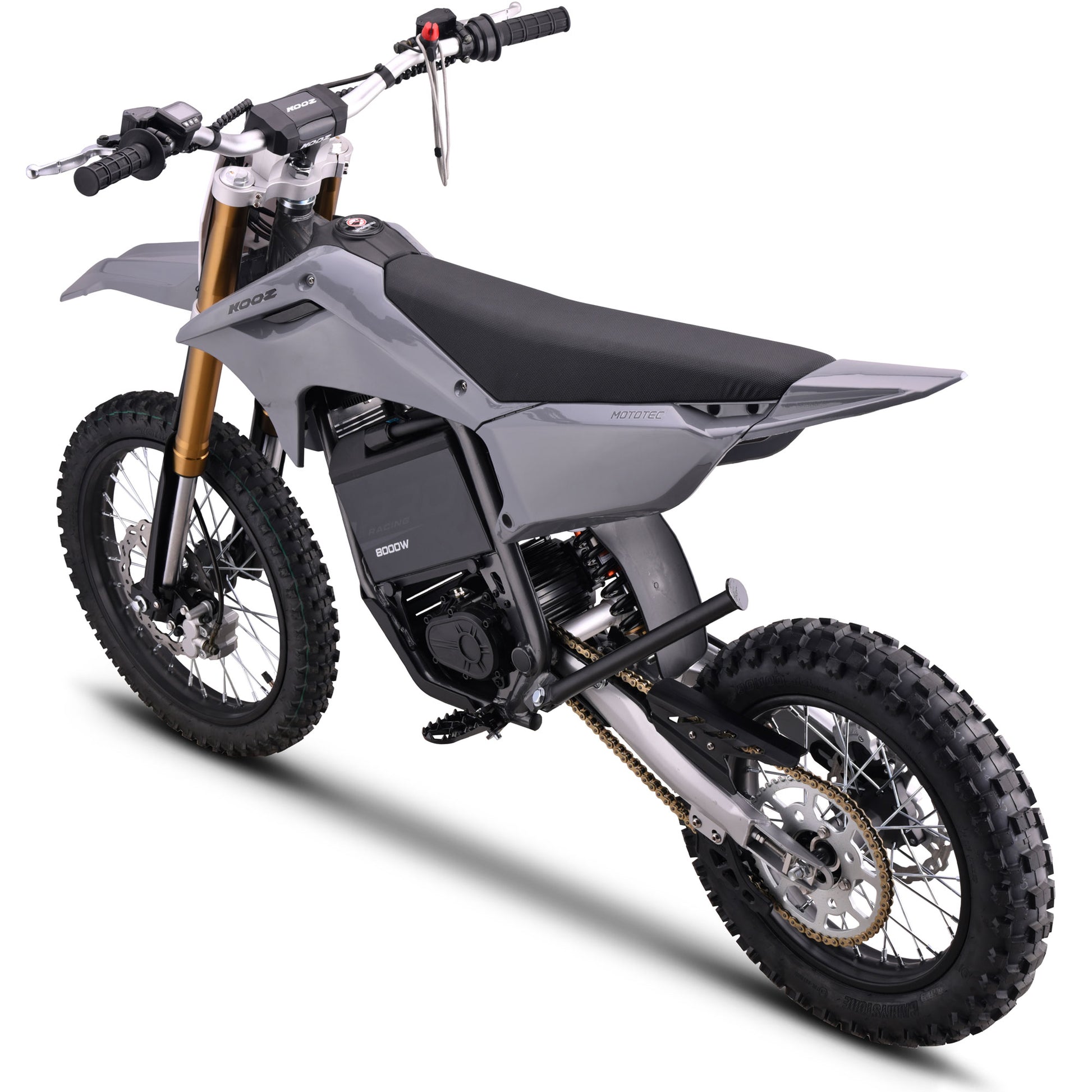 MotoTec 72V 8000W Pro Electric Dirt Bike 17/14 Lithium Grey - view 9