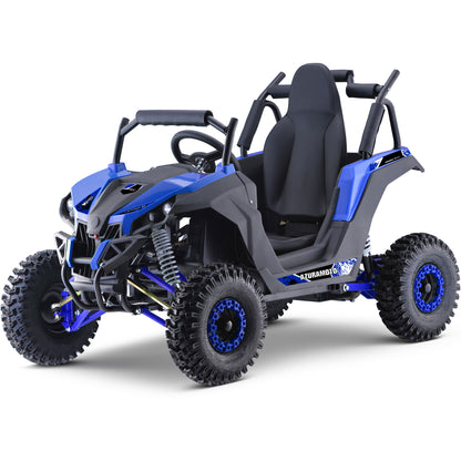 MotoTec Raider Kids UTV 48V 1200W Full Suspension Blue