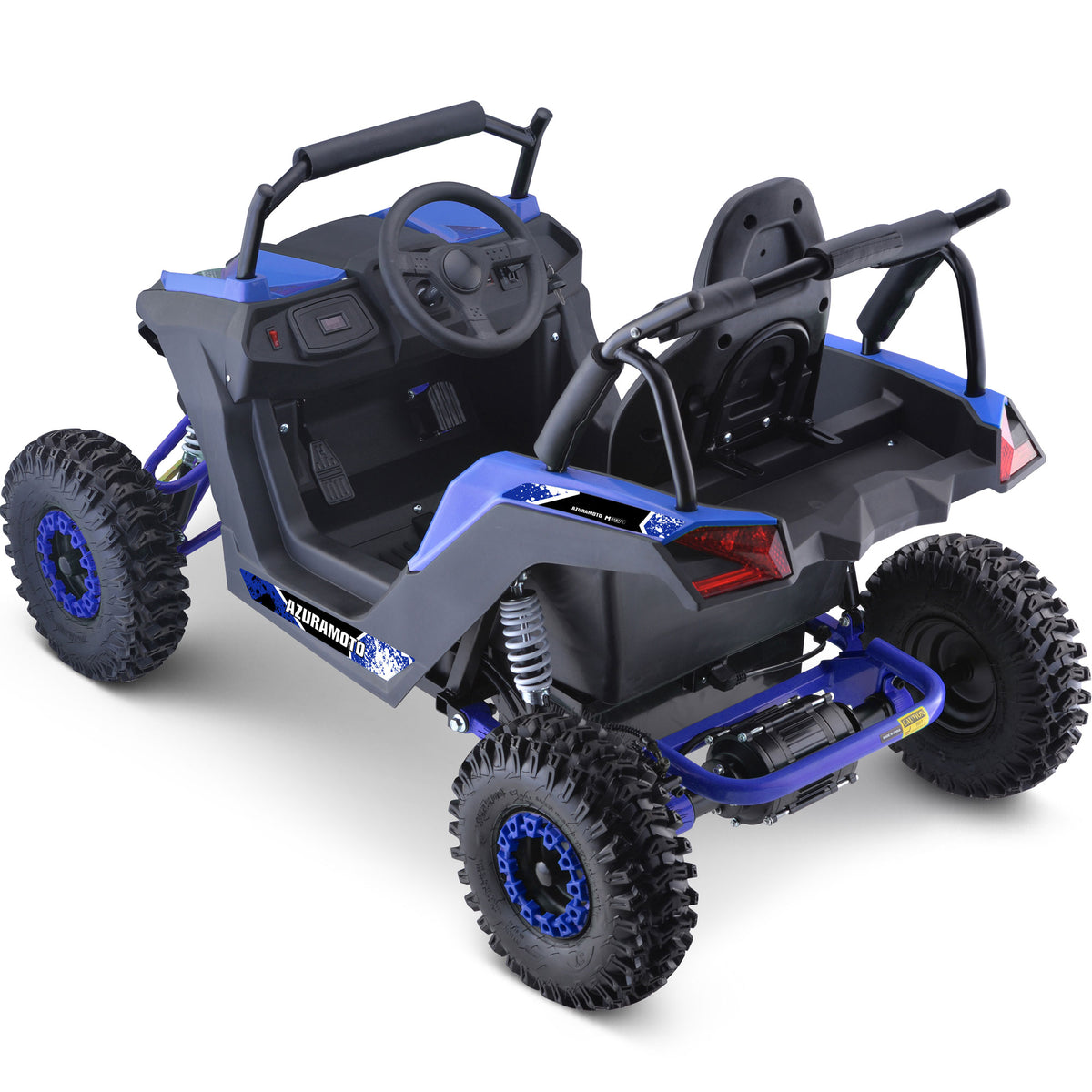 MotoTec Raider Kids UTV 48V 1200W Full Suspension Blue - view 2