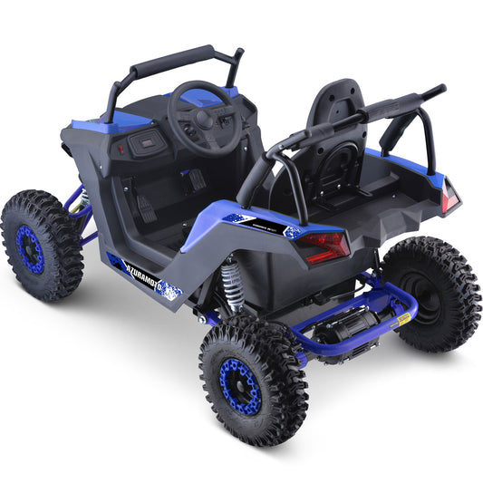 MotoTec Raider Kids UTV 48V 1200W Full Suspension Blue - view 2