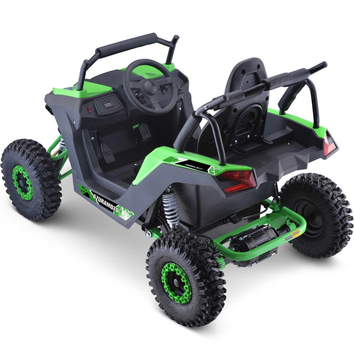 MotoTec Raider Kids UTV 48V 1200W Full Suspension Green - view 2