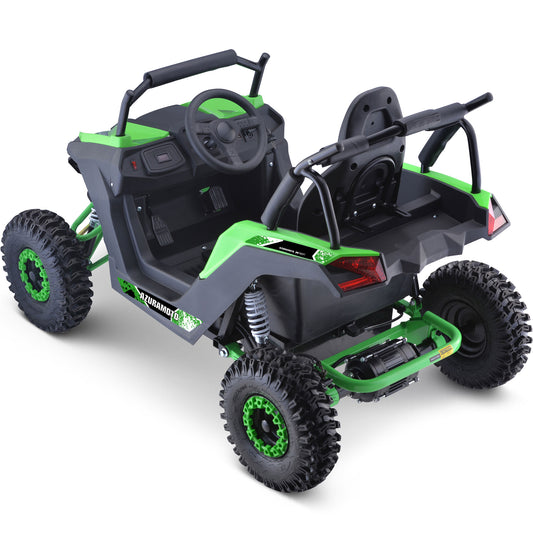 MotoTec Raider Kids UTV 48V 1200W Full Suspension Green - view 2