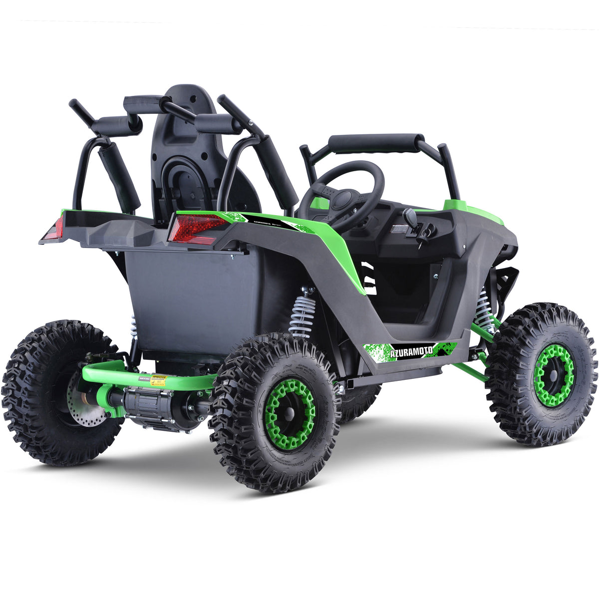 MotoTec Raider Kids UTV 48V 1200W Full Suspension Green - view 5