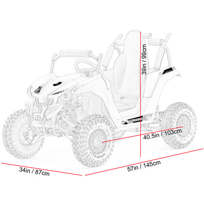 MotoTec Raider Kids UTV 48V 1200W Full Suspension Green - view 6
