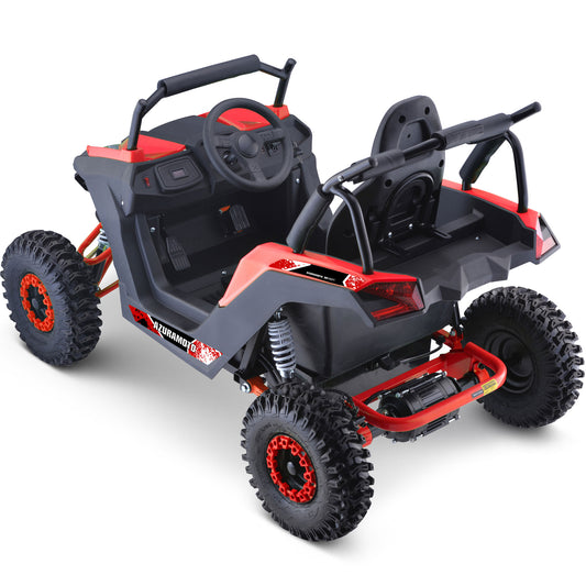 MotoTec Raider Kids UTV 48V 1200W Full Suspension Red - view 2