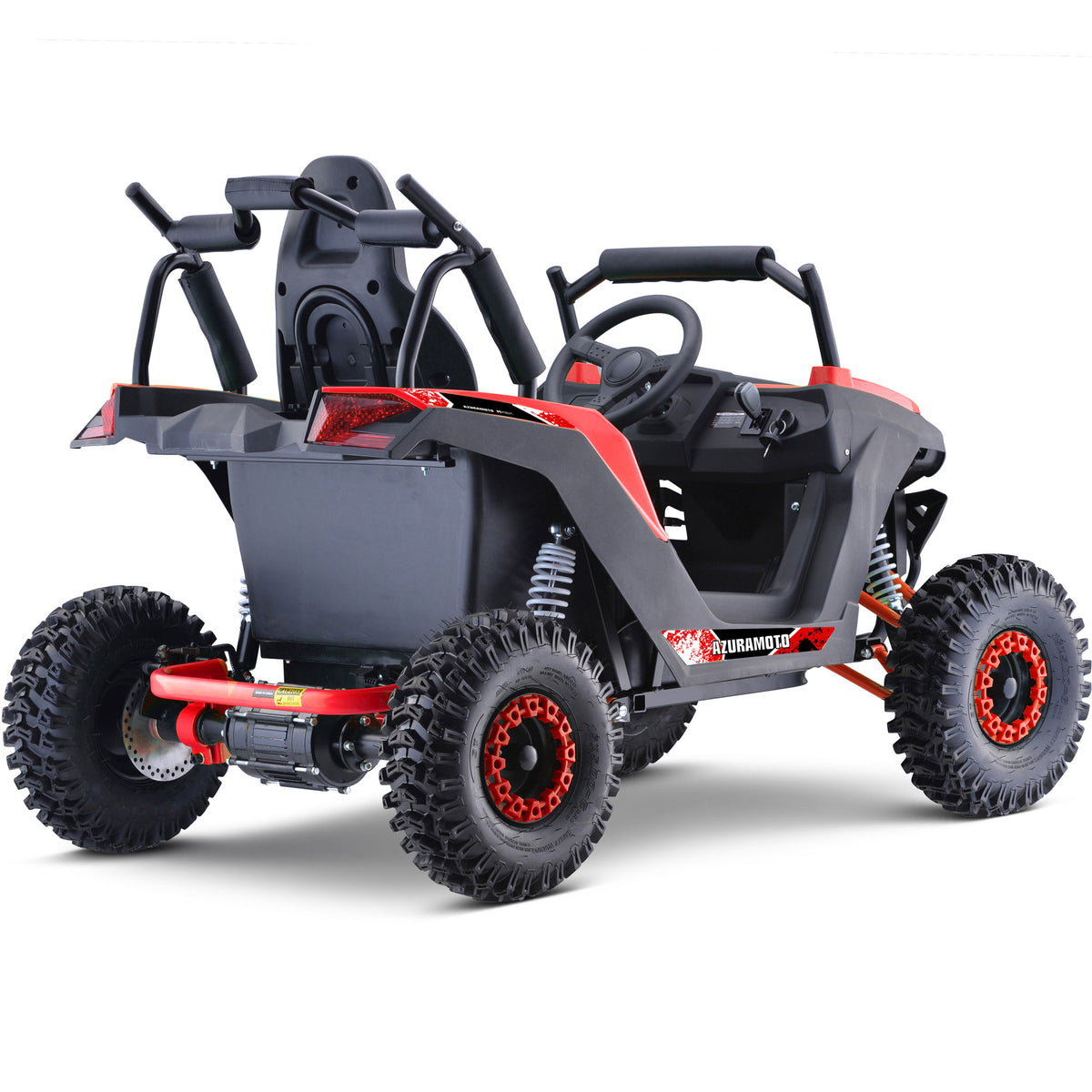 MotoTec Raider Kids UTV 48V 1200W Full Suspension Red - view 5